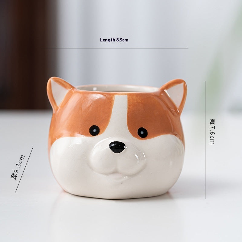 Ceramic Cartoon Animal Flowerpot Home Gardening