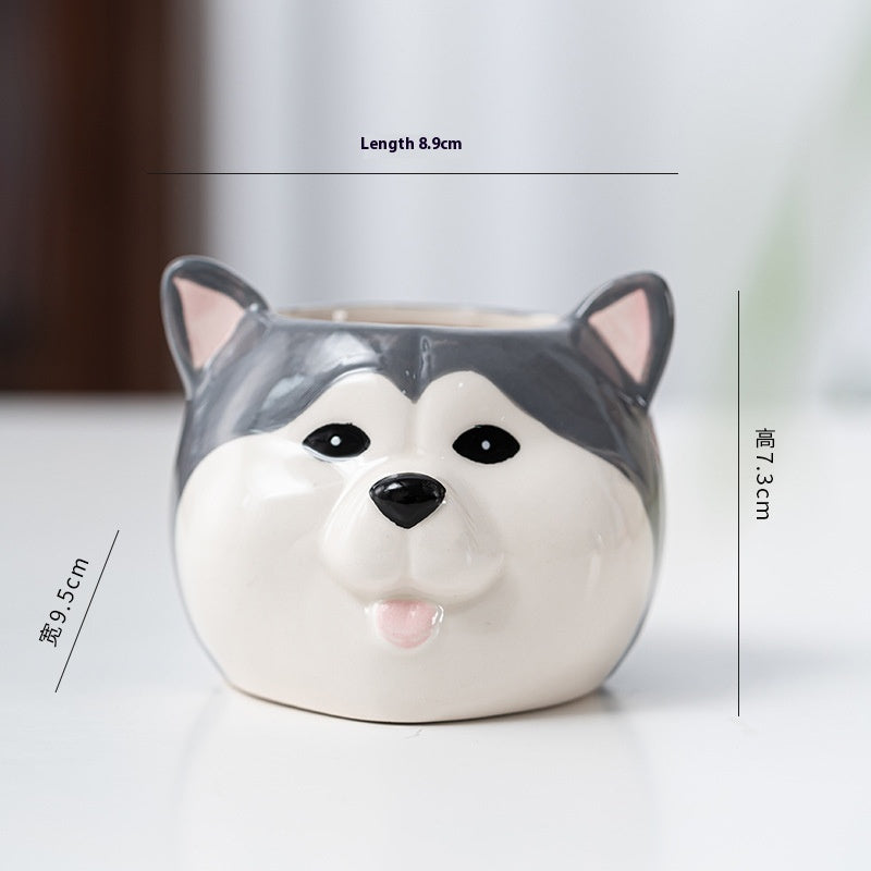 Ceramic Cartoon Animal Flowerpot Home Gardening