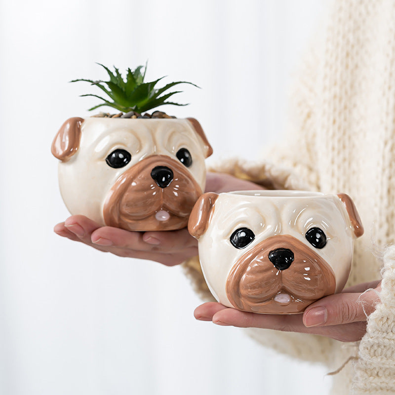 Ceramic Cartoon Animal Flowerpot Home Gardening